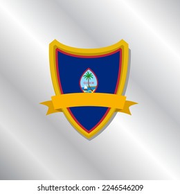 Illustration of Guam flag Template