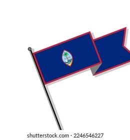 Illustration of Guam flag Template