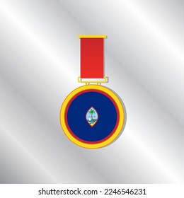 Illustration of Guam flag Template