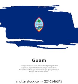 Illustration of Guam flag Template
