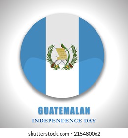 Illustration of Guatemalan Flag in circle