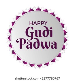 illustration of Gudi Padwa, celebration of India. of Gudhi Padwa spring festival for traditional New Year for Marathi and Konkani Hindus celebrated