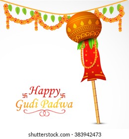 illustration of Gudi Padwa celebration of India.