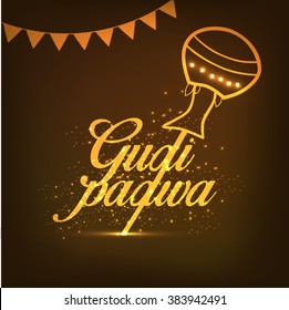 illustration of Gudi Padwa celebration of India.