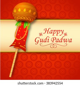 illustration of Gudi Padwa celebration of India.