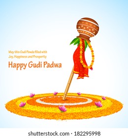 illustration of Gudi Padwa ( Lunar New Year ) celebration of India