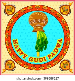 illustration of Gudi Padwa ( Lunar New Year ) celebration of India