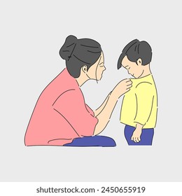 Illustration Mother’s Guidance, Child’s Assurance