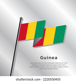 Illustration of Guinea flag Template