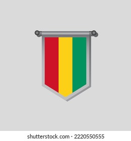 Illustration des Musters für die Flagge Guineas