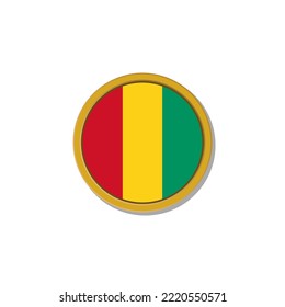 Illustration des Musters für die Flagge Guineas