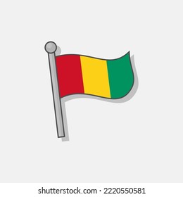 Illustration of Guinea flag Template