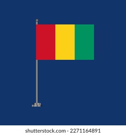 Illustration of Guinea flag Template