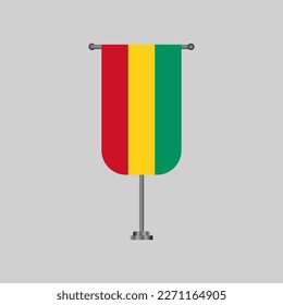 Illustration of Guinea flag Template