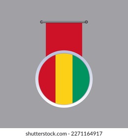 Illustration of Guinea flag Template