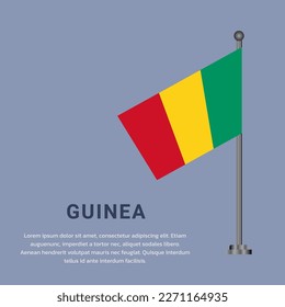 Illustration of Guinea flag Template