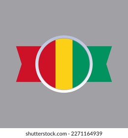 Illustration des Musters für die Flagge Guineas