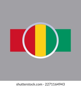 Illustration of Guinea flag Template