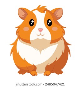 Illustration of Guinea Pig animal on white