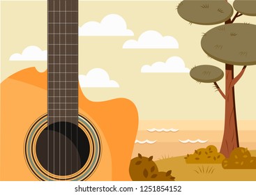 Illustration of guitar