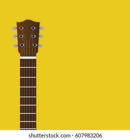 illustration with with a guitar head 