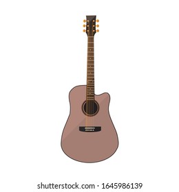 Illustration of a guitar on  white backgound.