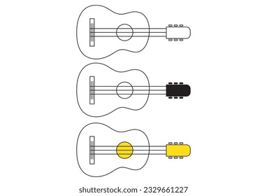 An illustration of a guitar vector icon against a white background, perfect for web design, patterns, icons, UI, UX, and more.