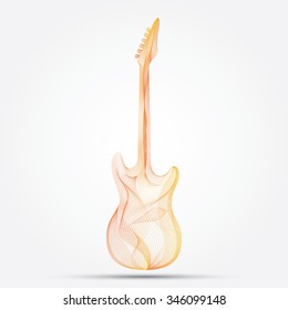 Illustration of guitar with wave design