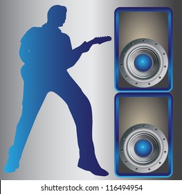 Illustration of guitarist