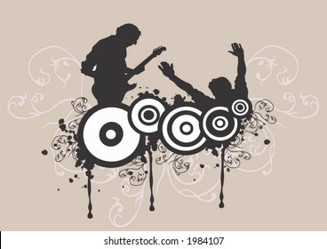 Illustration of a guitarist