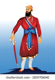 illustration of Guru Gobind Singh Jayanti Sikh, festival celebration in Punjab