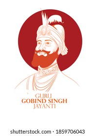 illustration of Guru Gobind Singh Jayanti Sikh festival and celebration in Punjab