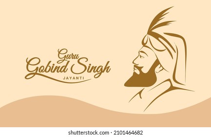 Illustration Of Guru Gobind Singh Jayanti Sikh Festival And Celebration In Punjab.