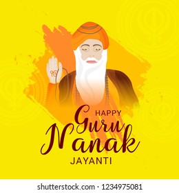 Illustration Guru Nanak Jayanti Background Stock Vector (Royalty Free ...