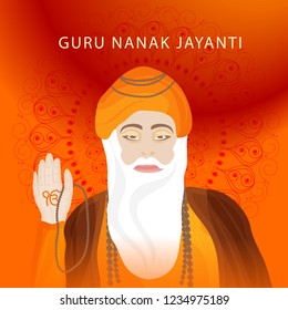 Illustration Guru Nanak Jayanti Background Stock Vector (Royalty Free ...