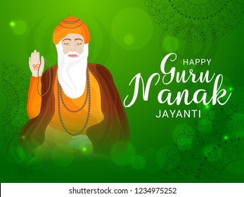 Illustration Guru Nanak Jayanti Background Stock Vector (Royalty Free ...