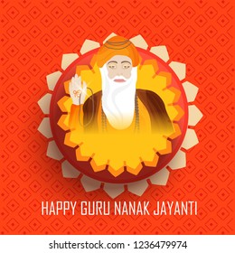 Illustration Of Guru Nanak Jayanti Background.
