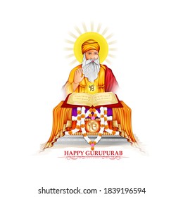 illustration of Guru Nanak Jayanti celebrating birthday Gurpurab, Guru Nanak Jayanti festival of Sikh celebration background
