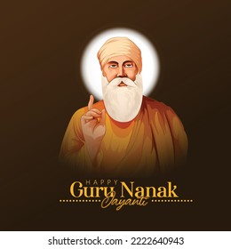 ilustración de Guru Nanak Jayanti, Gurpurab, festival religioso Prakash Utsa de Sikh