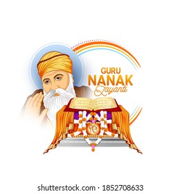 illustration of Guru Nanak Jayanti, religious festival of Sikh