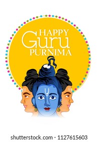 Illustration for Guru Purnima is a Nepalese and Indian festival dedicated to spiritual and academic teachers