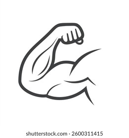 illustration of gym arm workout, vector art.