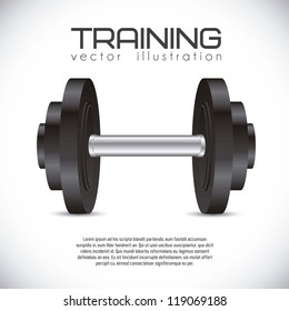 Illustration of gym icons,  weights realistic, vector illustration