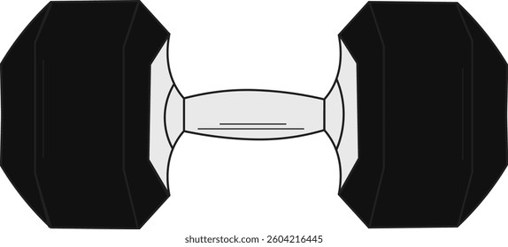 The Illustration of Gym Tools Called Dumbbell