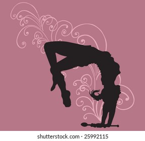 Illustration of a gymnast