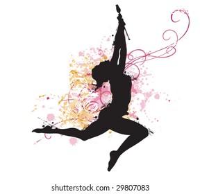 Illustration of a gymnast