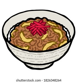 牛丼 のイラスト素材 画像 ベクター画像 Shutterstock