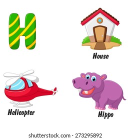 Illustration of H alphabet