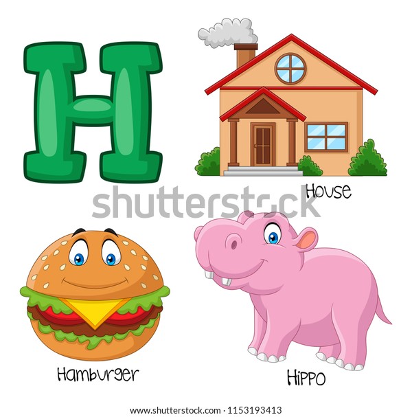 Illustration H Alphabet Stock Vector (Royalty Free) 1153193413