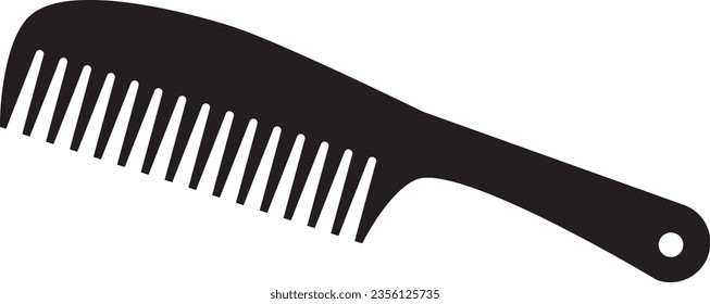 illustration of hair comb icon, salon symbol